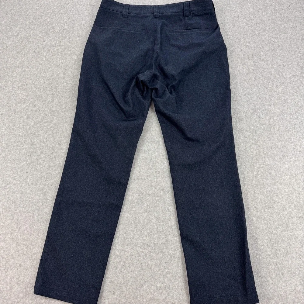 Bluffworks Gramercy Dress Pants Mens 31x29‎ Blue Slim Microfiber Travel Office